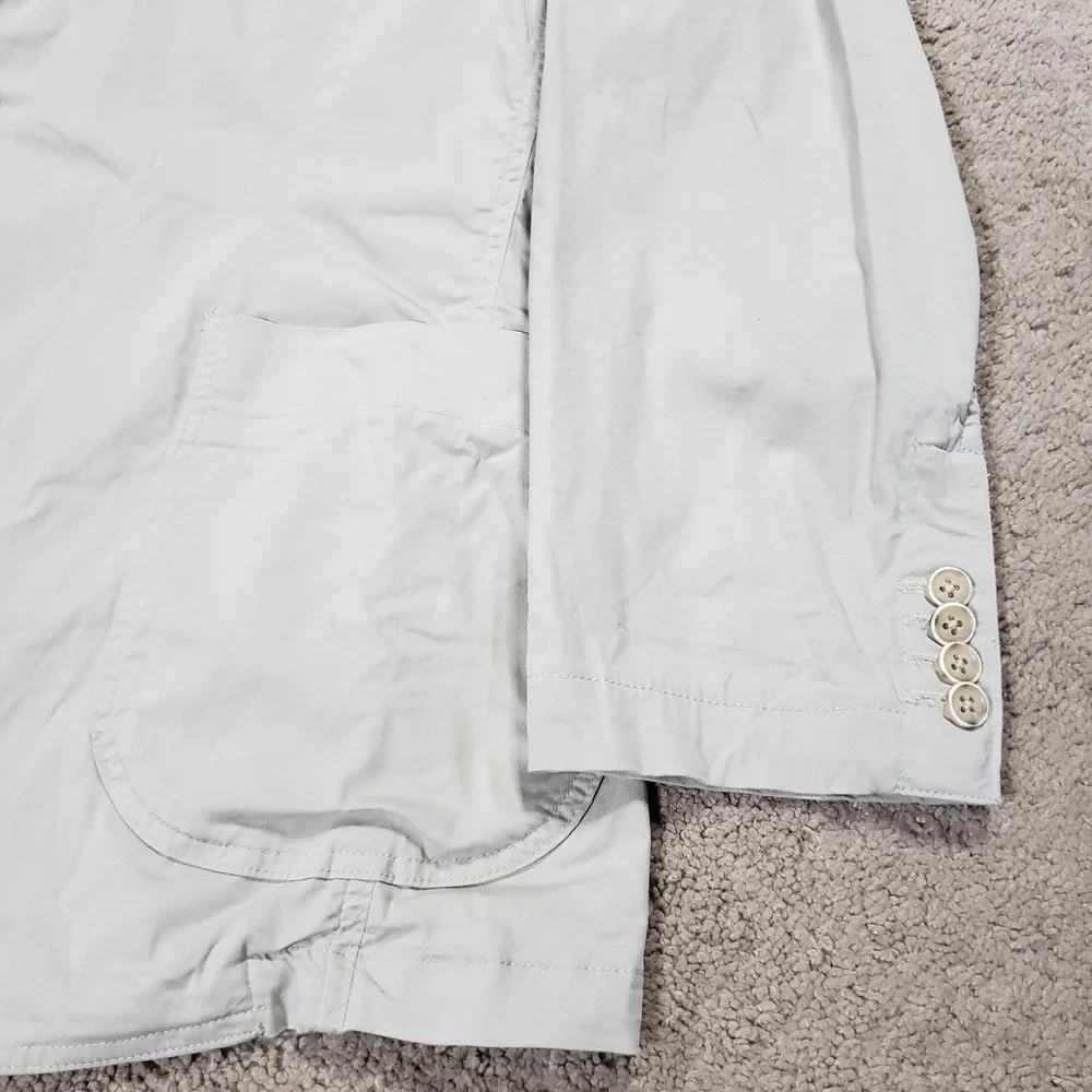 C-LAB NYC Mens 46L Blazer Garment Dyed Stretch Cotton Unlined Beige Lightweight